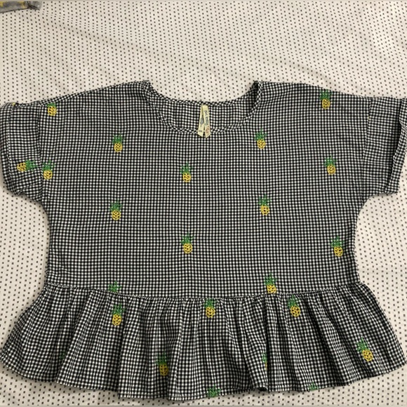 🍍Women’s Gingham Top Pineapple embroidered  Blouse 🍍. Size : M - Picture 13 of 13